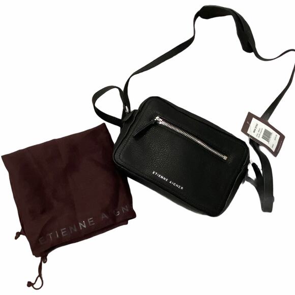 Etienne Aigner Black “Mini Stag” Crossbody Handbag - Picture 1 of 7